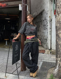 Crack star vintage pigment short sleeves