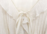 Leuken Pintuck Frill Blouse