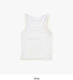 Double mesh layered sleeveless top