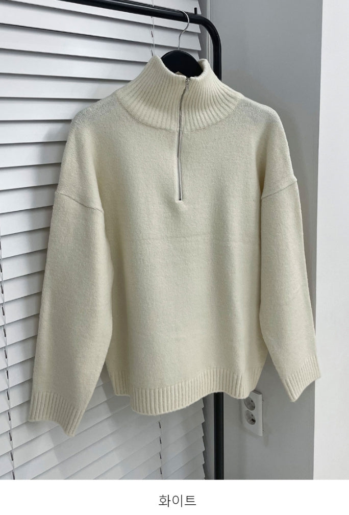 【COSYHARU】Koi half zip-up knit COSYHARU (コシハル) - コイハーフジップアップニット / Koi