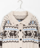 Runyu Nordic Deer Knit Cardigan