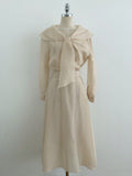 Hes Sailor Tie Flare Long One Piece
