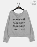 Nar Off Shoulder Loose Fit Pile Sweatshirt