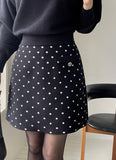 Tibel Dot Knit Mini Skirt