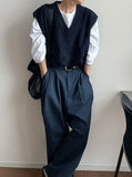 block knitted vest