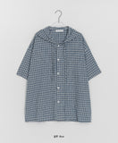 [unisex] Vults Vintage Over Check Hood Shirt