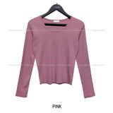 [U-BASIC] Cindy Ribbed Long Sleeve T-Shirt