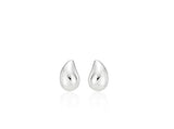 Champagne Full Moon Silver Mary Bowl Earrings