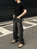 Vintage Brush Washed Black Denim