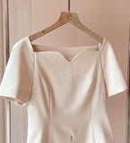 Baunjeu Heart Neck Blouse Skirt Set