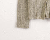 Nalky Bokashi V-neck Slit Long Sleeve Knit