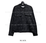 Gridin Collarless Tweed Jacket