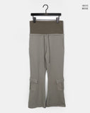 Lemo Brushed Cargo Bootcut Fold Pants