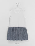 Kotali Check Balloon Layered One Piece