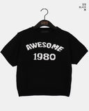 Tand 1980 Layered Cropped Short-Sleeved Knitwear