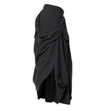 Asymmetrical Draped Layered Long Skirt