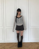 Echoes Button Long Sleeve T-shirt