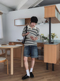 Dots Stripe Half Knit
