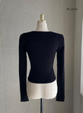 Ereumi Ribbed Square Neck Knit