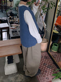 Chohind ribbon bokashi knit vest