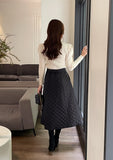 Ellow Half Neck Shirred Ribbed Knit