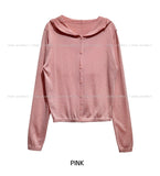 Tone-on-tone button casual hood