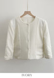 Luman Three Quarter Crop Tweed Jacket