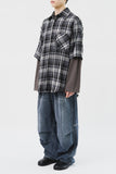 Double Layered Checked Shirt