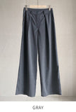 Chev Stripe Pintuck Wide Slacks