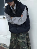 KNIT HOOD PADDING VEST