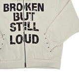 Loud Corduroy Studded Fur Hooded Zip-Up