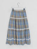 Natini Lace Check Midi Skirt