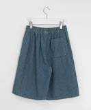 [unisex] Hotem Cool Banding Denim Bermuda Pants