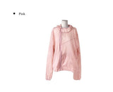 Karin Diagonal Zipper Windbreaker String Hood Jacket