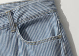 Nine Stripe Wide Denim Pants