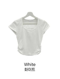 U-Neck Shirring Tee