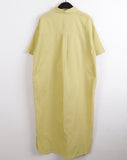 Rest Shirt Pocket Split Long Short Sleeve One Piece