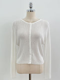 Beton Round Ribbed Basic Cardigan