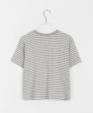 Ryoka Punching Stripe Crop Short Sleeve Tee