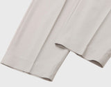 Two Tuck Semi Wide Belt Slacks