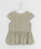 Ahidi Balloon Pumpkin Cap Sleeve Blouse
