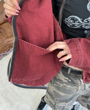Off Dyeing Crop Work Jacket