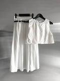 Cloud Nylon Belted Skirt