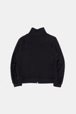 Chest pocket 2-way zip-up knit jacket