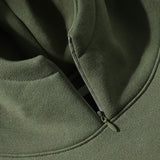 Divide neck up brushed hoodie