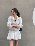 [Training set] Neko Anorak Zip-up Jumper Mini Skirt Pants