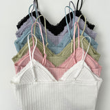 With Cup Lace Span Sleeveless Vacation Look