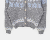 Feeder Nordic Snowflake Hairy Knit Cardigan