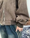 Loped Work Twill Hooded Zip-Up
