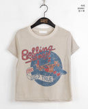 Peubo Terry Airplane Semi Crop Short Sleeve T-Shirt